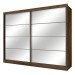 Guarda-Roupa Casal Royale Plus 2 Portas 6 Gavetas Espelhado 100% Mdf Brauna - Pnr Móveis