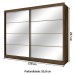 Guarda-Roupa Casal Royale Plus 2 Portas 6 Gavetas Espelhado 100% Mdf Brauna - Pnr Móveis