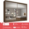 Guarda-Roupa Casal Royale Plus 2 Portas 6 Gavetas Espelhado 100% Mdf Brauna - Pnr Móveis