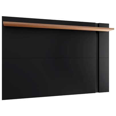 Painel para TV Até 70 Polegadas Leme 1 Prateleira Preto Fosco/Noce Milano - Colibri