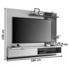 Painel para TV Até 65 Polegadas Tocantins 1 Porta 1 Prateleira Off White/Nogueira Real - Colibri