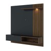 Painel para TV Até 60 Polegadas Tocantins 1 Porta 1 Prateleira Preto Fosco/Noce Milano - Colibri
