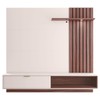 Painel para TV Até 60 Polegadas Tocantins 1 Porta 1 Prateleira Off White/Nogueira Real - Colibri
