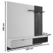 Painel para TV Até 60 Polegadas Tocantins 1 Porta 1 Prateleira Off White/Nogueira Real - Colibri