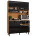 Cozinha Compacta 8 Portas 1 Gaveta Dakar/Preto 2120p - Delmarco