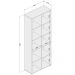 Estante para Livros Caracol 10 Nichos 2480 Branco Bp - Politorno