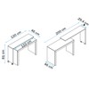Mesa Escrivaninha Giratória Branco Bc 231 - Brv Móveis