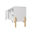 Rack para TV Até 50 Polegadas 1 Porta 3 Nichos Br 51 Branco/Pinus Claro - Brv