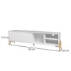 Rack para TV Até 50 Polegadas 1 Porta 3 Nichos Br 51 Branco/Pinus Claro - Brv