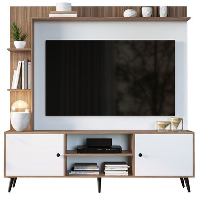 Estante para TV Até 50 Polegadas 2 Portas Branco/Montana 2040 - Quiditá