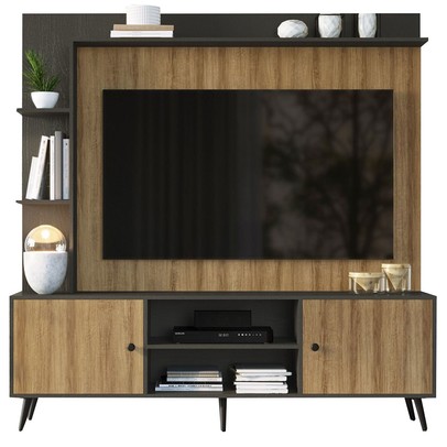 Estante para TV Até 50 Polegadas 2 Portas Montana/Grafite 2040 - Quiditá