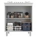 Armário de Cozinha para Cooktop 5 Bocas 2 Portas Branco - Jcarvalho