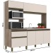 Cozinha Compacta Vitória New 6 Portas 1 Gaveta Carvalho/Off White – Jcarvalho
