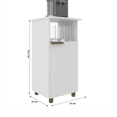 Armário de Cozinha para Bebedouro 1 Porta Branco - Jcarvalho