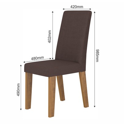 Mesa de Jantar 4 Lugares Floripa Seda/Blonde/Fume - Viero Móveis