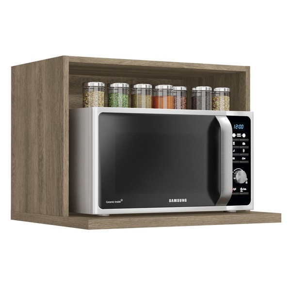 Armário Aéreo Cozinha para Micro-Ondas Nogal G738 - Kappesberg