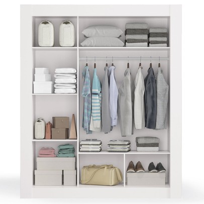 Guarda-Roupa Casal 3 Portas de Correr Branco H563 - Kappesberg