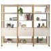 Conjunto Estantes para Livros Match 3 Portas Basculantes 9 Prateleiras Off White/Carvalho - Pnr Móveis