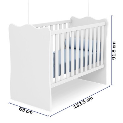 Berço Doce Sonho com Mosquiteiro Branco - Qmovi