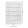 Cômoda Infantil Doce Sonho 4 Gavetas Branco - Qmovi