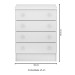 Cômoda Infantil Doce Sonho 4 Gavetas Branco - Qmovi