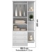 Guarda-Roupa Infantil Doce Sonho 2 Portas 3 Gavetas Branco - Qmovi