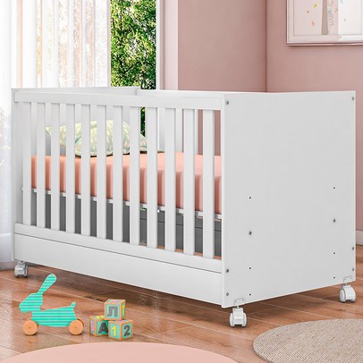 Berço Mini Cama Doce Sonho Branco  - Qmovi