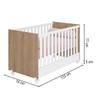 Berço Mini Cama Doce Sonho Carvalho/Branco  - Qmovi