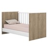 Berço Mini Cama Doce Sonho Carvalho/Branco  - Qmovi
