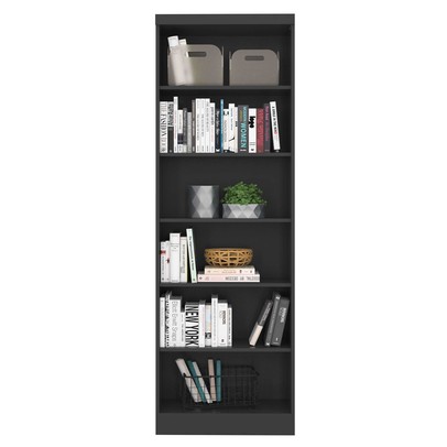 Estante para Livros 5 Prateleiras Preto 1404 - Qmovi