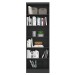 Estante para Livros 5 Prateleiras Preto 1404 - Qmovi