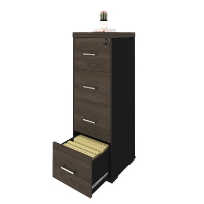 Gaveteiro 4 Gavetas Charuto/Preto 006105 - Artany