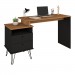 Mesa Escrivaninha Plus 2 Gavetas Freijó/Preto 006088 - Artany
