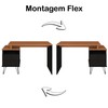 Mesa Escrivaninha Plus 2 Gavetas Freijó/Preto 006088 - Artany