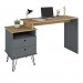 Mesa Escrivaninha Plus 2 Gavetas Olmo/Grafito 006100 - Artany