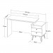 Mesa Escrivaninha Plus 2 Gavetas Olmo/Grafito 006100 - Artany