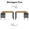 Mesa Escrivaninha Plus 2 Gavetas Olmo/Grafito 006100 - Artany