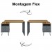 Mesa Escrivaninha Plus 2 Gavetas Olmo/Grafito 006100 - Artany