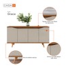 Balcão Buffet Grace 4 Portas Off White/Noce 050.454 - Casa D