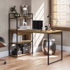 Mesa Escrivaninha 2 Prateleiras Freijó/Preto Fosco Li010 - Kappesberg