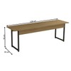 Mesa de Madeira com 2 Bancos Freijó/Preto Fosco Li013 - Kappesberg