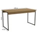 Mesa de Madeira com 2 Bancos Freijó/Preto Fosco Li013 - Kappesberg