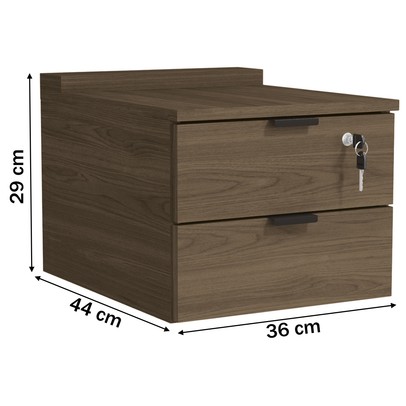 Gaveteiro de Mesa 2 Gavetas Munique F199 - Kappesberg