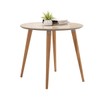 Mesa de Madeira Veneza com Tampo de Vidro Off White 050.377 - Casa D