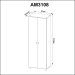 Armário Multiuso 2 Portas 7 Prateleiras Branco Am3108 - Tecno Mobili