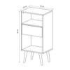 Estante para Livros Baixa 1 Gaveta Natural/Off White E1715 - Tecno Mobili