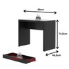 Mesa Escrivaninha 1 Gaveta Preto Me4107 - Tecno Mobili