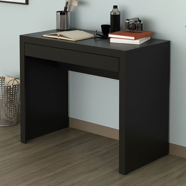 Mesa Escrivaninha 1 Gaveta Preto Me4107 - Tecno Mobili