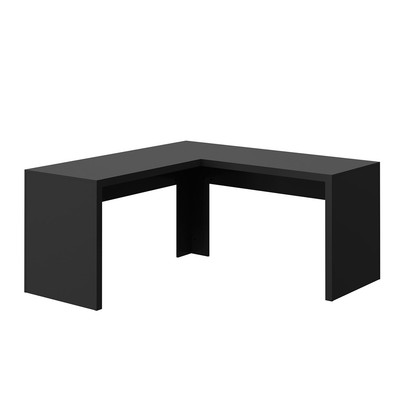 Mesa para Escritório Angular Preto Me4116 - Tecno Mobili