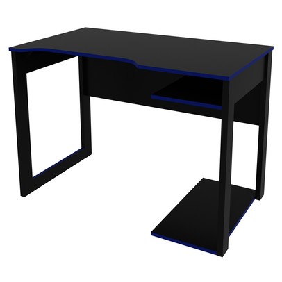Mesa Gamer 1 Prateleira Preto/Azul Me4161 - Tecno Mobili
